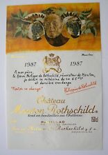 ETIQUETTE CHATEAU MOUTON ROTHSCHILD 1987  HANS ERNI  pour bouteille 150cl