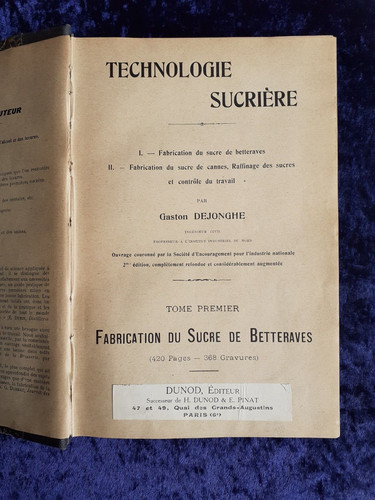 Technologie sucrière - ,