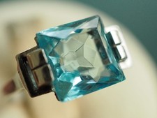 BAGUE ANCIENNE ART DECO ARGENT