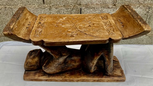 Tabouret banc ancien en bois - ,,