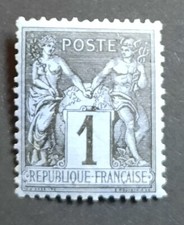 lot  n° 520 timbre france TYPE SAGE N° 83  neuf** sans charnière ,un petit pli 