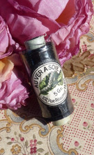 Mercerie ancienne, ANCIENNE BOBINE FIL de SOIE NOIRE "AU VER A SOIE" vers 1900