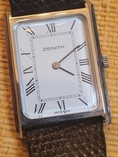Rare montre ZÉNITH Tank rectangulaire mécanique boîter en acier 