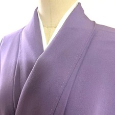 Kimono japonais 2592 pure soie lin couleur unie famille trois écussons