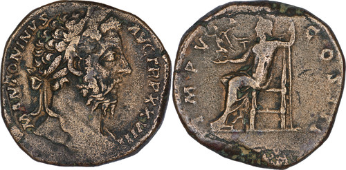 Rome sesterce marc aurele - -,