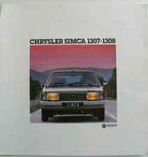Brochure grand format Chrysler Simca 1307 . 1308 de 08 / 1977 pour la Suisse