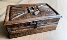 Tronc D’église En Cuivre Rouge Martelé Tirelire XIX ème Religieux Offrande 