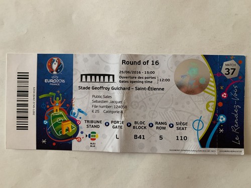 Ticket match uefa euro 2016 - match,