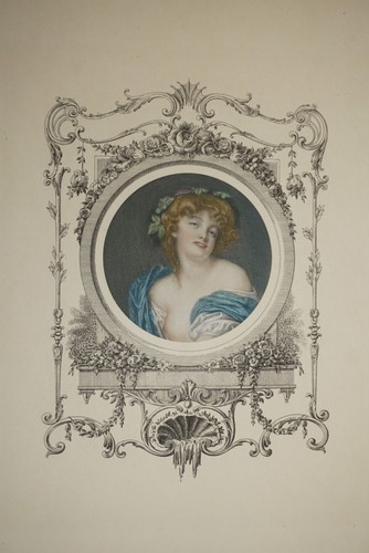 Litho couleur portrait - , femme