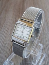 Montre Femme Vintage Watch 1990 Yves Meillon Métal Argenté Classic French Quartz