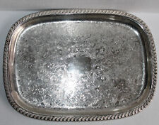 WMF JOLI ANCIEN PLATEAU PLAQUÉ ARGENT STERLING DÉCOR CHANTOURNÉ CISELÉ LOUIS XVI