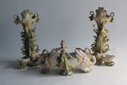 Bouquetières porcelaine cygne - bouquetières,