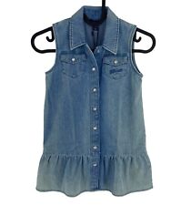 Gant Filles Robe En Jean Bleu