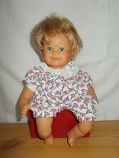 Vintage Poupée COROLLE garçon Bébé cheveux blonds corps billes 1998 30cm bloomer