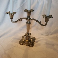 Chandelier 3 branches Décoration Plaqué argent Vintage