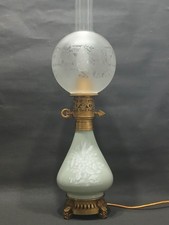 Lampe pétrole porcelaine - lampe,