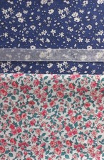 LOT DE 2 COUPONS TISSU MOTIFS