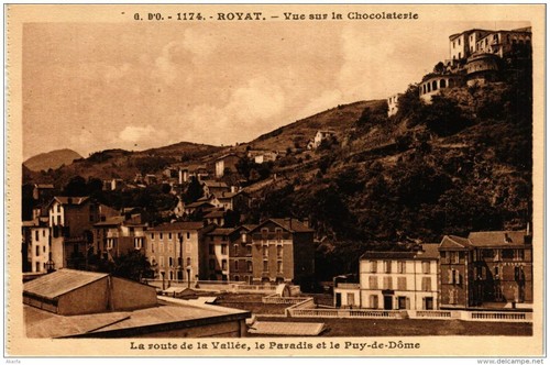 Cpa royat route la - cpa,