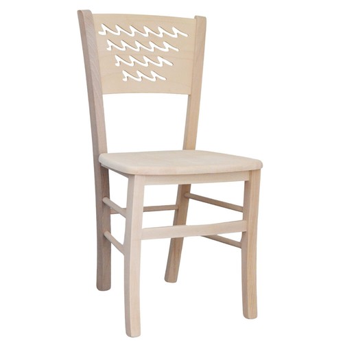 Chaise bois capri brute de - bois,