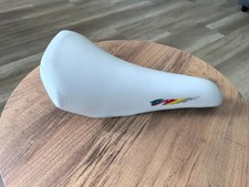 Selle vélo route / VTT vintage 1991 Cuir Blanc TBE