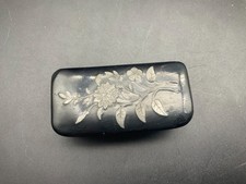 Boîte carton bouillie décor cloisonné  Napoléon III boîte à priser.