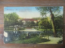 CPA Strasbourg l'Orangerie Bas-Rhin 67 carte colorisée Empire allemand avant WWI
