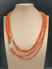 Collier Long Femme Vrai Corail