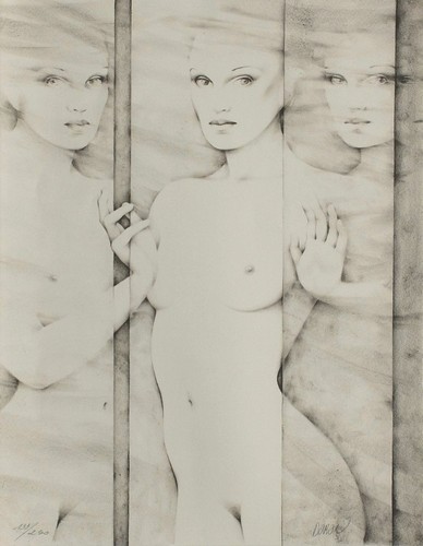 Gérard daran au miroir - nu,