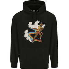 Sweatshirt À Capuche Retro Roller Blading Blades Inline Skating LGBT Mens