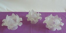 3 TULIPES PATE DE VERRE POUR LUSTRE, LAMPE FORME FLEUR