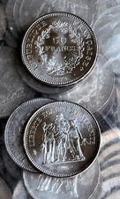 une Pièce Argent une 50 Fr 1974 sortie du sac d'origine