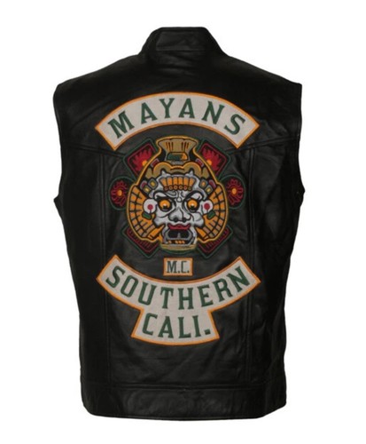 Veste gilet cuir motard - veste,