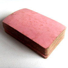 COMPLET (cachet 1890) Ancien jeu de cartes GRIMAUD (?) dos rose sans index