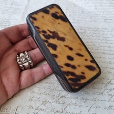Tabatière Ancienne Corne Bovine Art Populaire XIXè Snuff Box 19thC