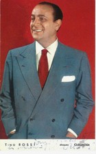 EO CARTE POSTALE + BELLE DÉDICACE ( partiellement effacé ) DE TINO ROSSI