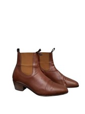 Sandro  Brown Cuban Heel Chelsea Boots  Size 43 US 10