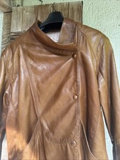 Pellissimo  Cuir Fauve 40 42  Manteau Veste Parka Vintage # Mac Douglas  Agneau