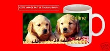 MUG TASSE CERAMIQUE LABRADOR CHIEN CHIOT REF 201 avec prénom/texte au choix 