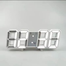 Réveil numérique LED 3D, horloge murale, heure, date, température pour la maison