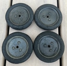 JRD CIJ Jouets Citroën ? Lot de 4 Roues pour Jouets en Tôle - Diamètre 4 cm