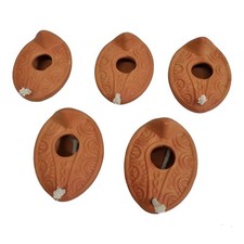 5 x lampe à pétrole ancienne biblique vintage réplique hérodienne terre cuite...