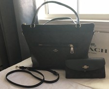 COACH DK BRN SIGNATURE BLK