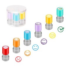 Tampons enseignants6 pcs Auto-encreurs Tampon Encreur Enfant Tampon Smiley po...