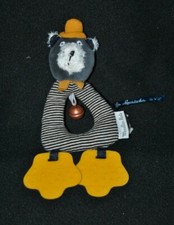 Peluche doudou le chat MOULIN ROTY Les Moustaches Alphonse dentition grelot NEUF