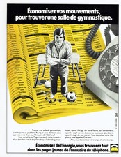 publicité Advertising  1022  1977  Pages Jaune annuaire économisez mouvements