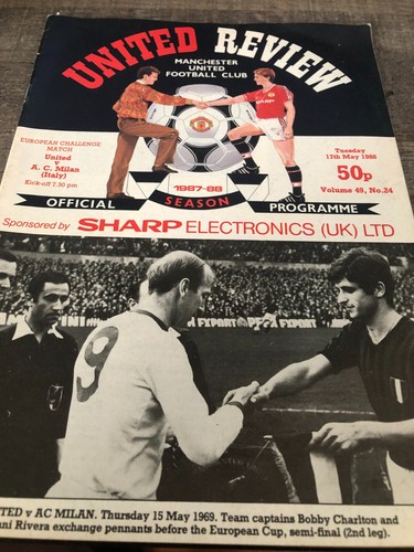 Programme manchester utd v - programme,
