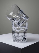 Duo de verres à Whisky vintages cristal de Bohème élégants