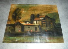 Ancien peinture huile - peinture, a