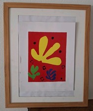 Henri Matisse Reproduction Elément Végétaux 1947 Tableau Abstrait Encadré Signé 