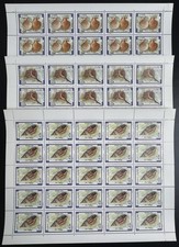 Algérie 1997 Yt 1148-1150 planche coquillages oiseaux faune marine nature
